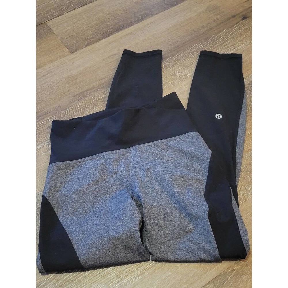 Lululemon Leggings Train Times 7/8 Pant 25". Size 4. Grey Black